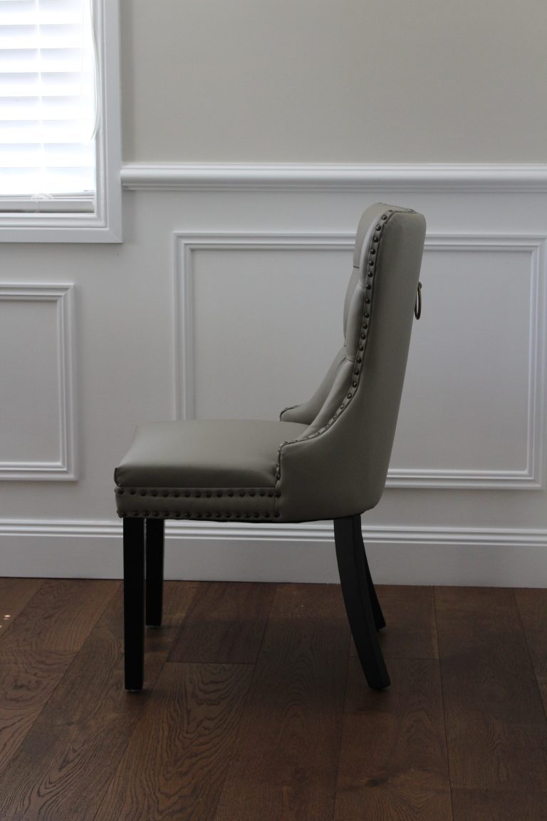 Elena Chair Grey Faux Leather